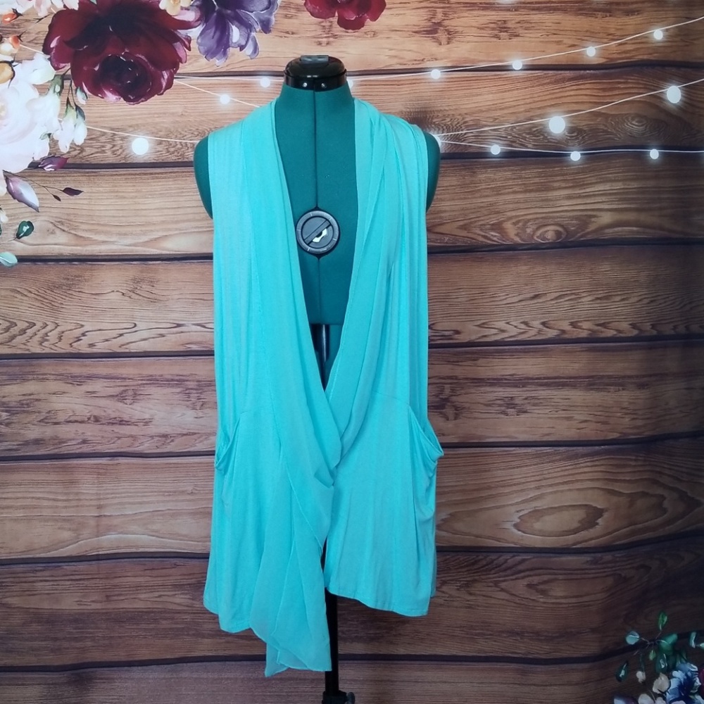 LOGO by Lori Goldstein Blue Vest